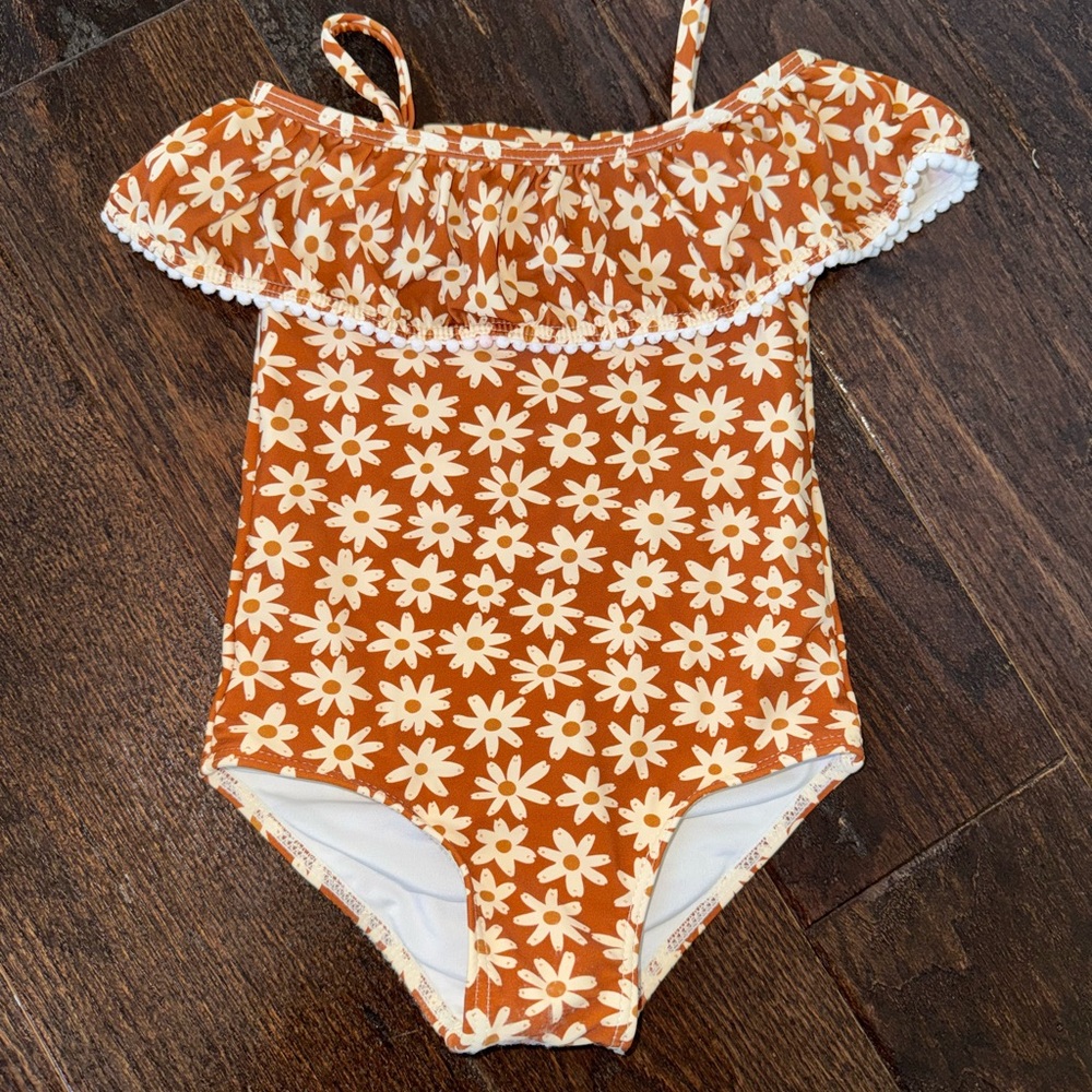 Rylee + cru Floral Off-Shoulder Swimsuit